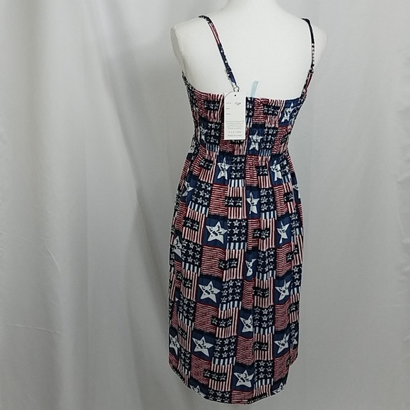 Star Spangled Cover-up Dress OSFM New - Picture 3 of 8